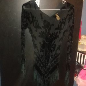 XXI beautiful black beaded blouse